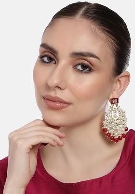 Gold Teardrop Shaped Gold Plated Earrings