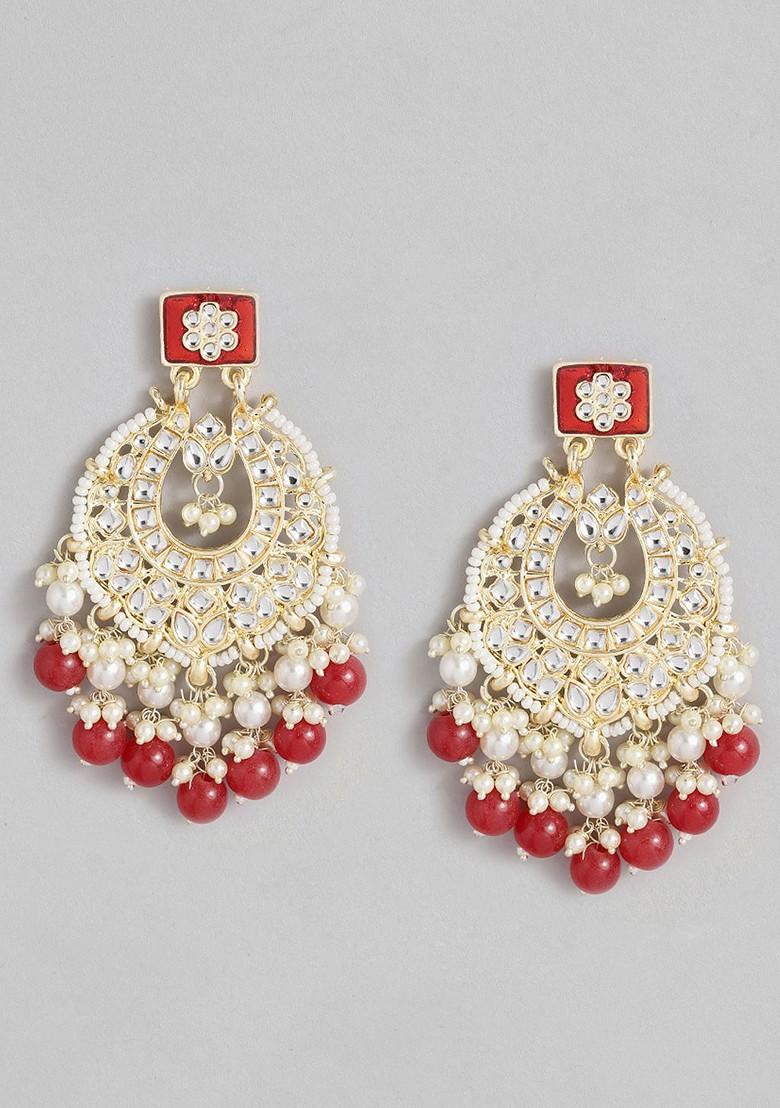 Gold Teardrop Shaped Gold Plated Earrings