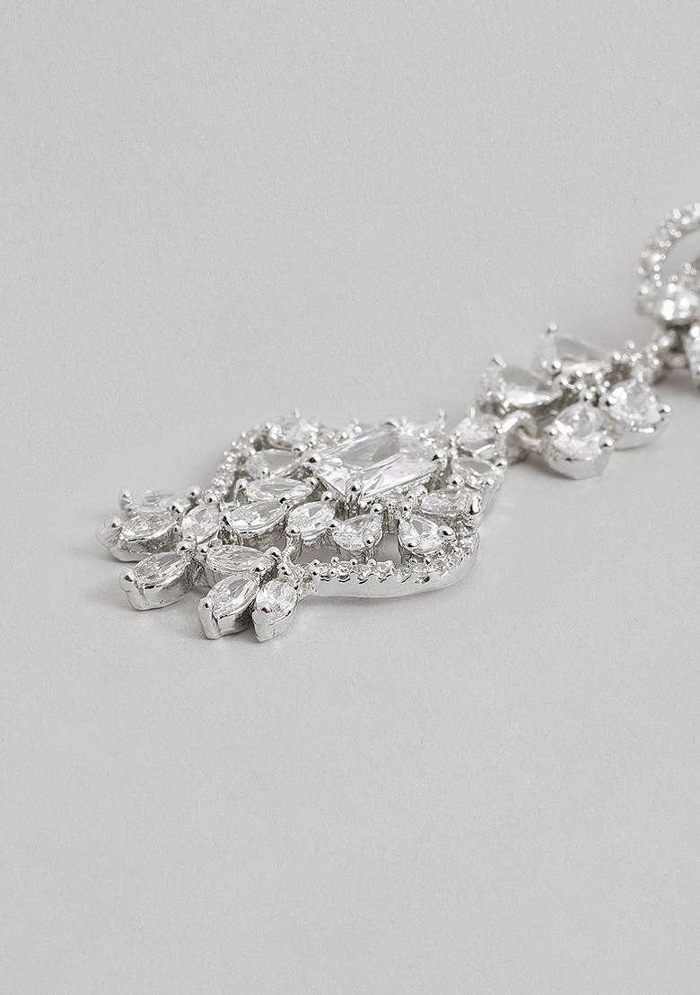 Silver Solid Rhodium Plated Earrings