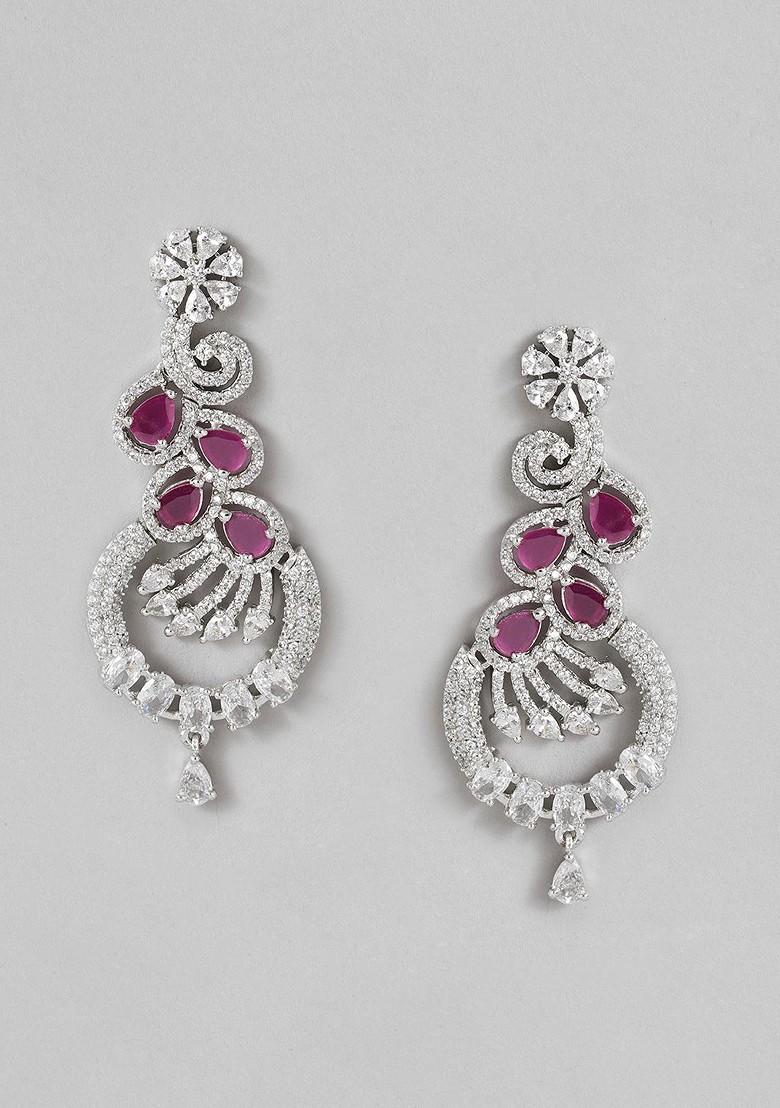 Silver Solid Rhodium Plated Earrings