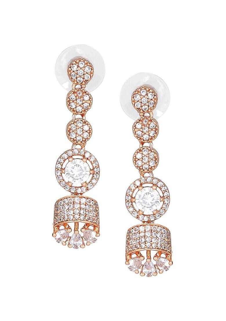 Rose Gold Studded Gold Plated Earrings