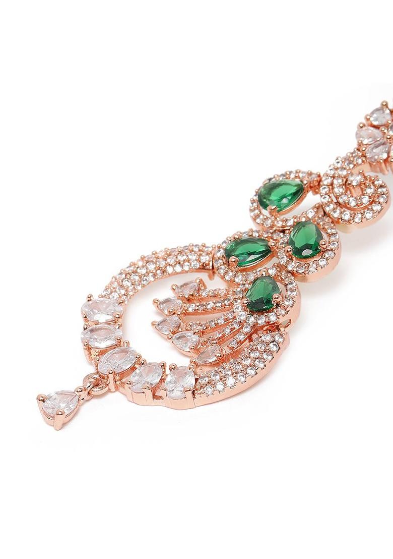 Rose Gold Teardrop Shaped Gold Plated Earrings