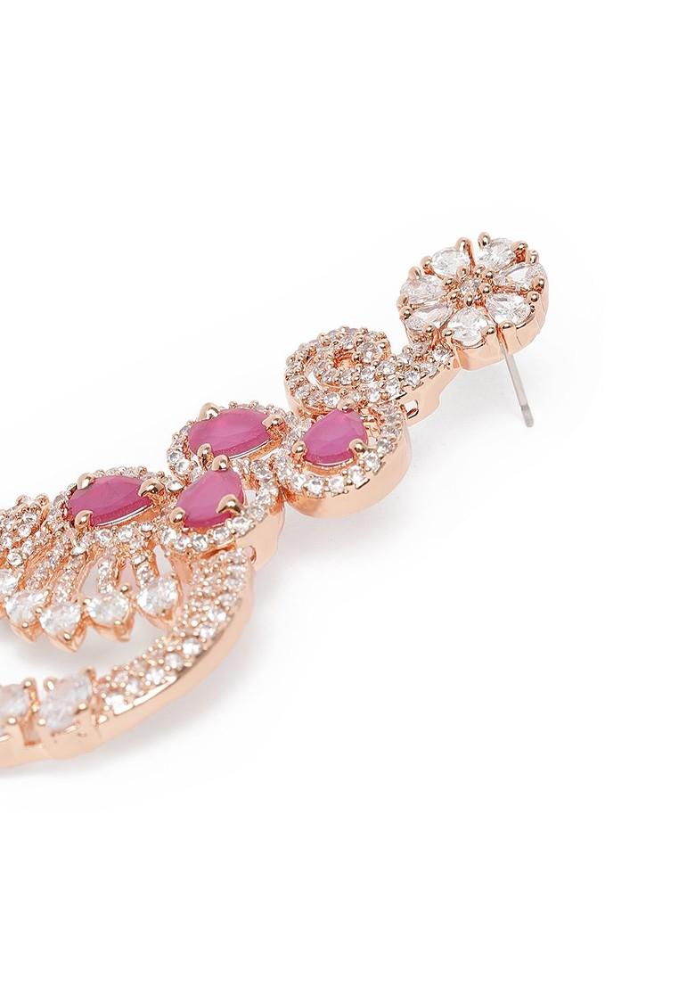 Rose Gold Teardrop Shaped Gold Plated Earrings