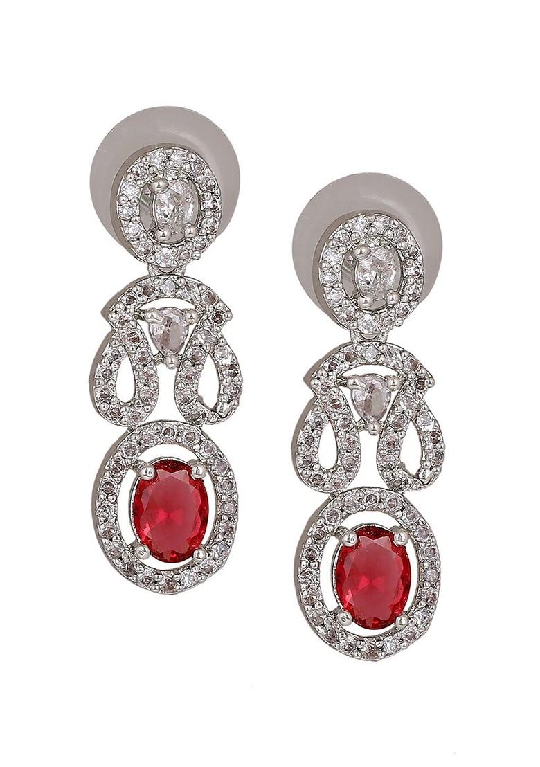 Silver Solid Rhodium Plated Earrings