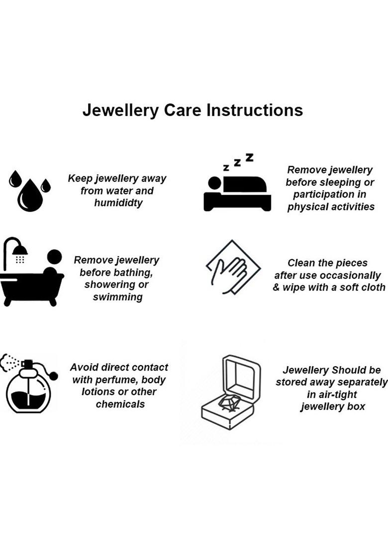 White Solid Gold Plated Earrings