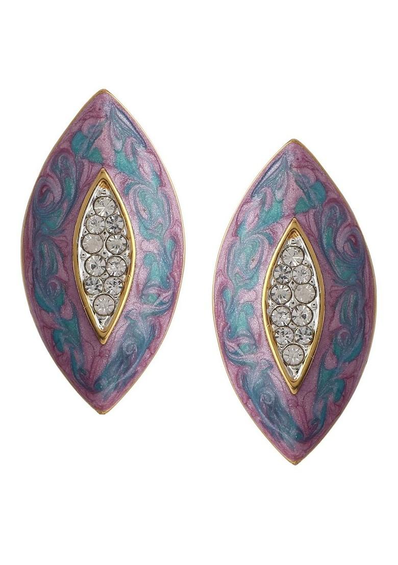 Red Leaf Gold Plated Earrings