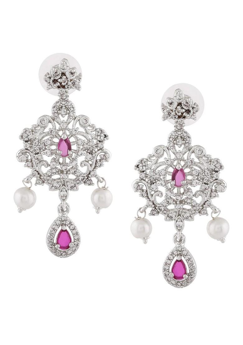 White Solid Jewellery Earrings