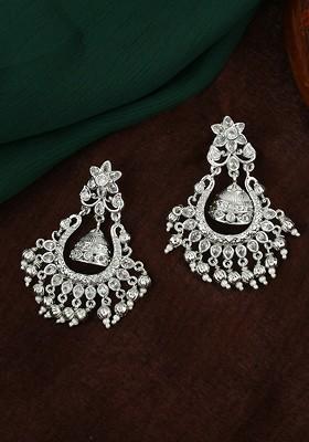 White Solid Jewellery Earrings