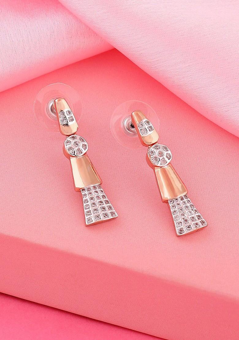 Rose Gold Solid Gold Plated Earrings