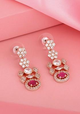 Rose Gold Solid Gold Plated Earrings