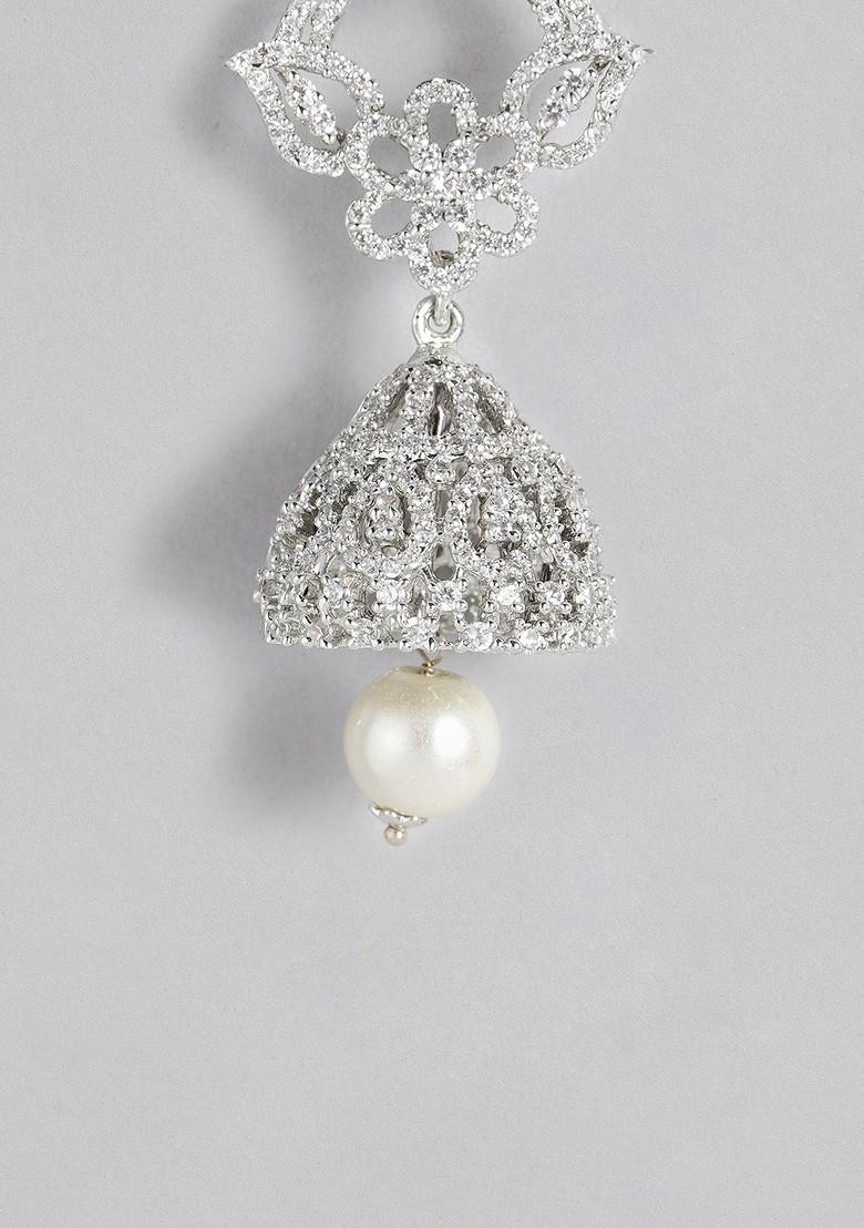 White Solid Jewellery Earrings