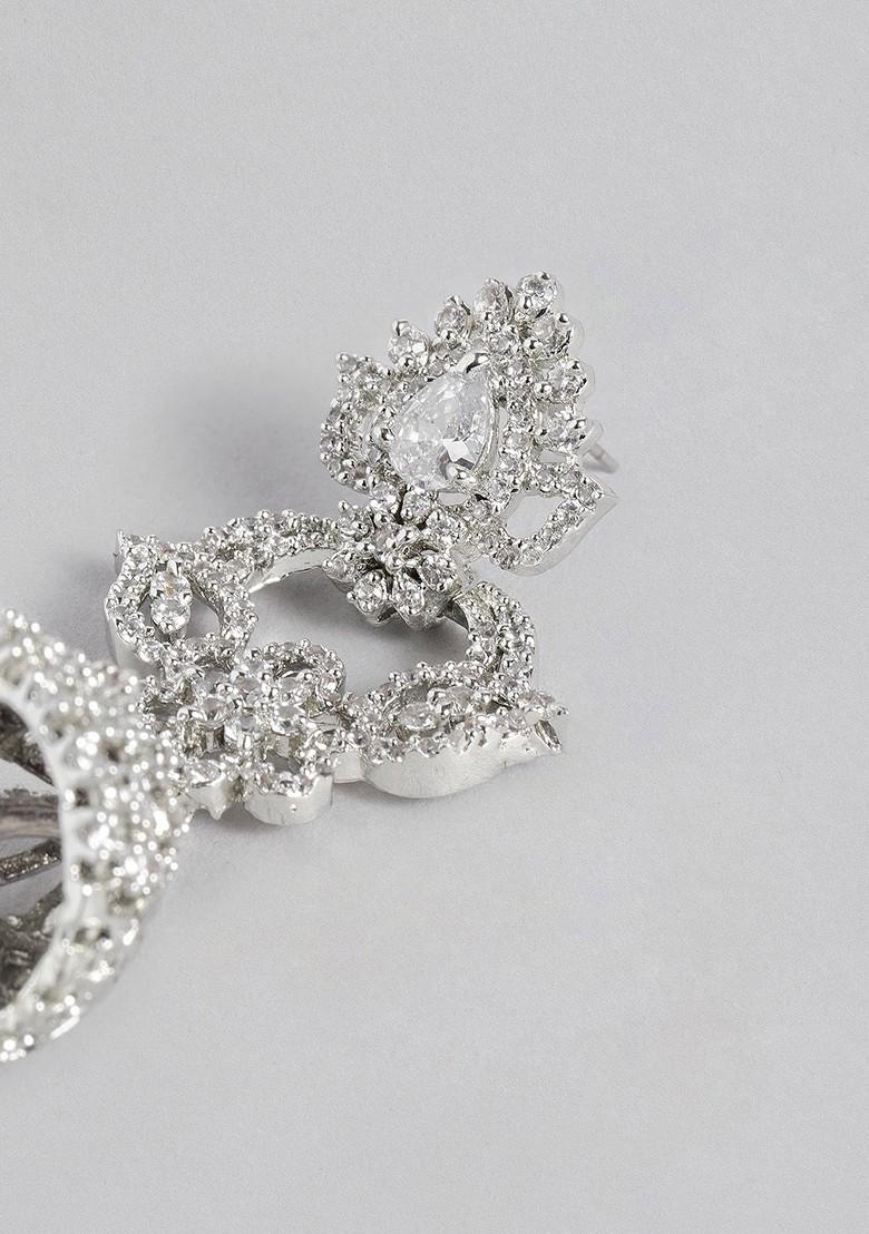 White Solid Jewellery Earrings