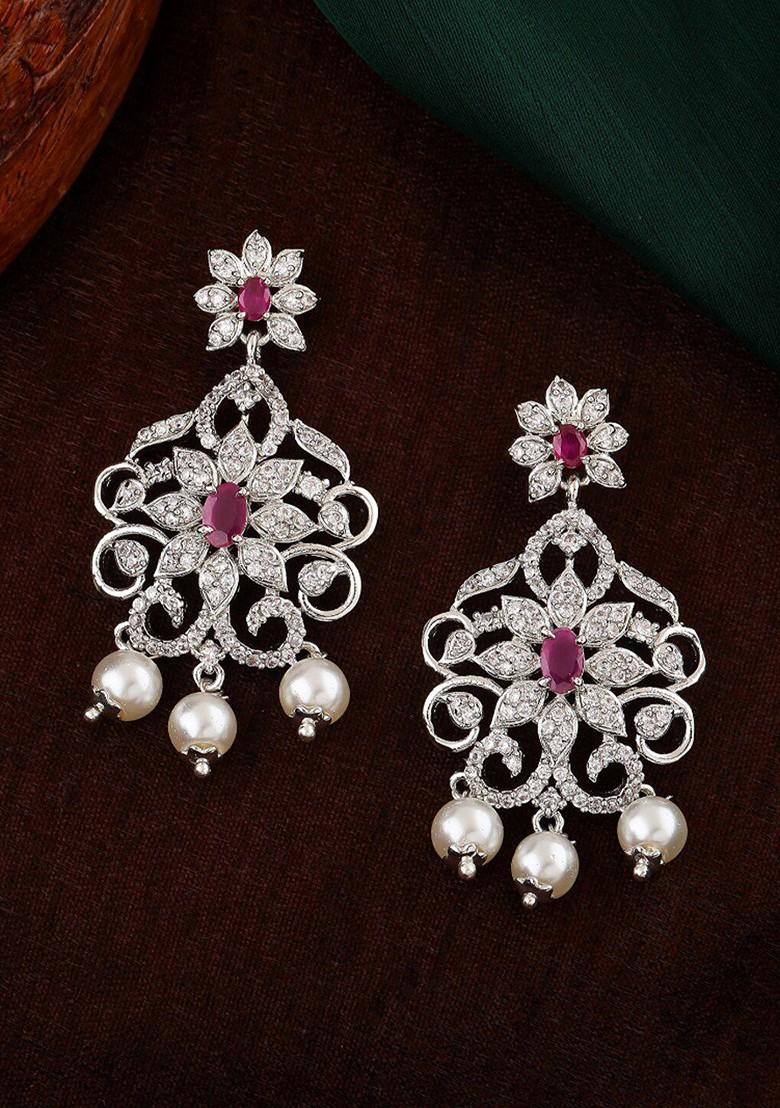 Pink Solid Jewellery Earrings