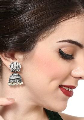 Silver Solid Rhodium Plated Earrings