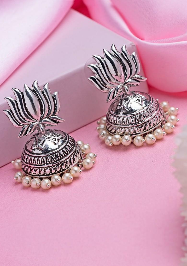 Silver Solid Rhodium Plated Earrings