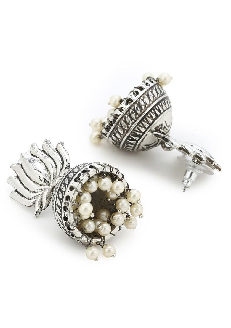 Silver Solid Rhodium Plated Earrings