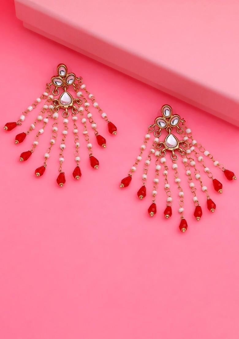 Red Solid Jewellery Earrings