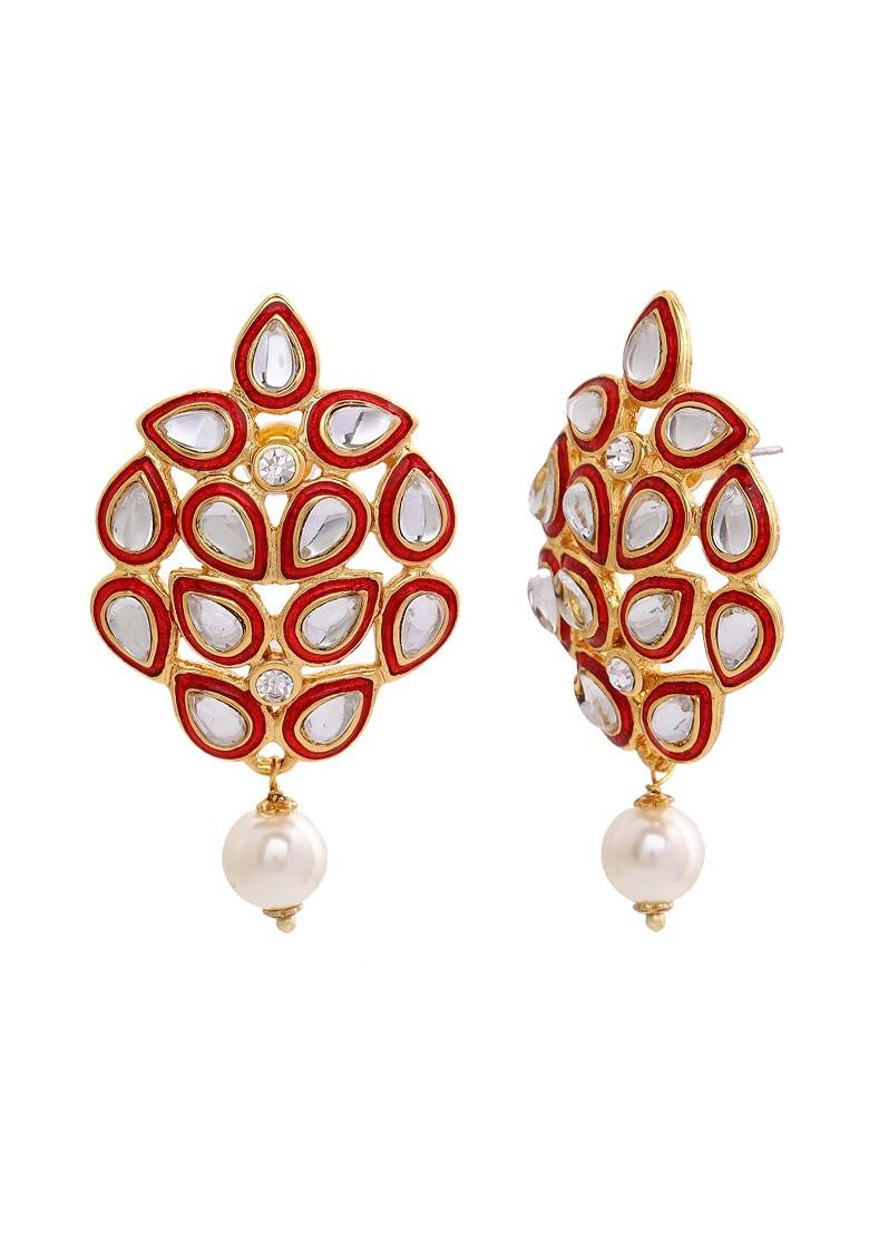 Red Solid Jewellery Earrings