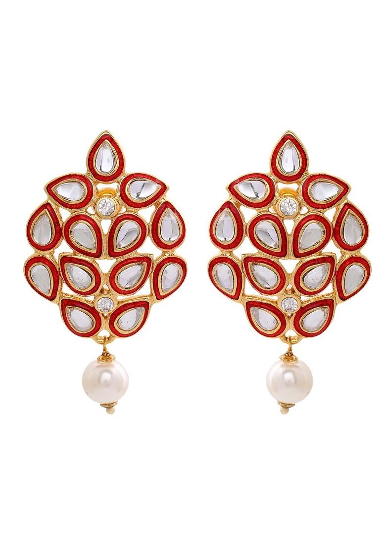 Red Solid Jewellery Earrings
