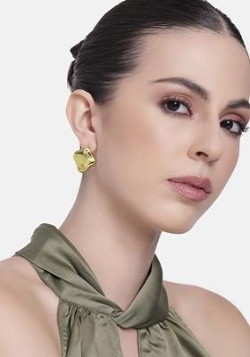 Gold Solid Gold Plated Earrings