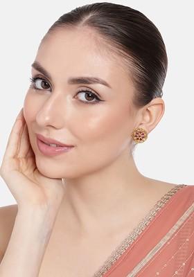 Gold Crystals Gold Plated Earrings