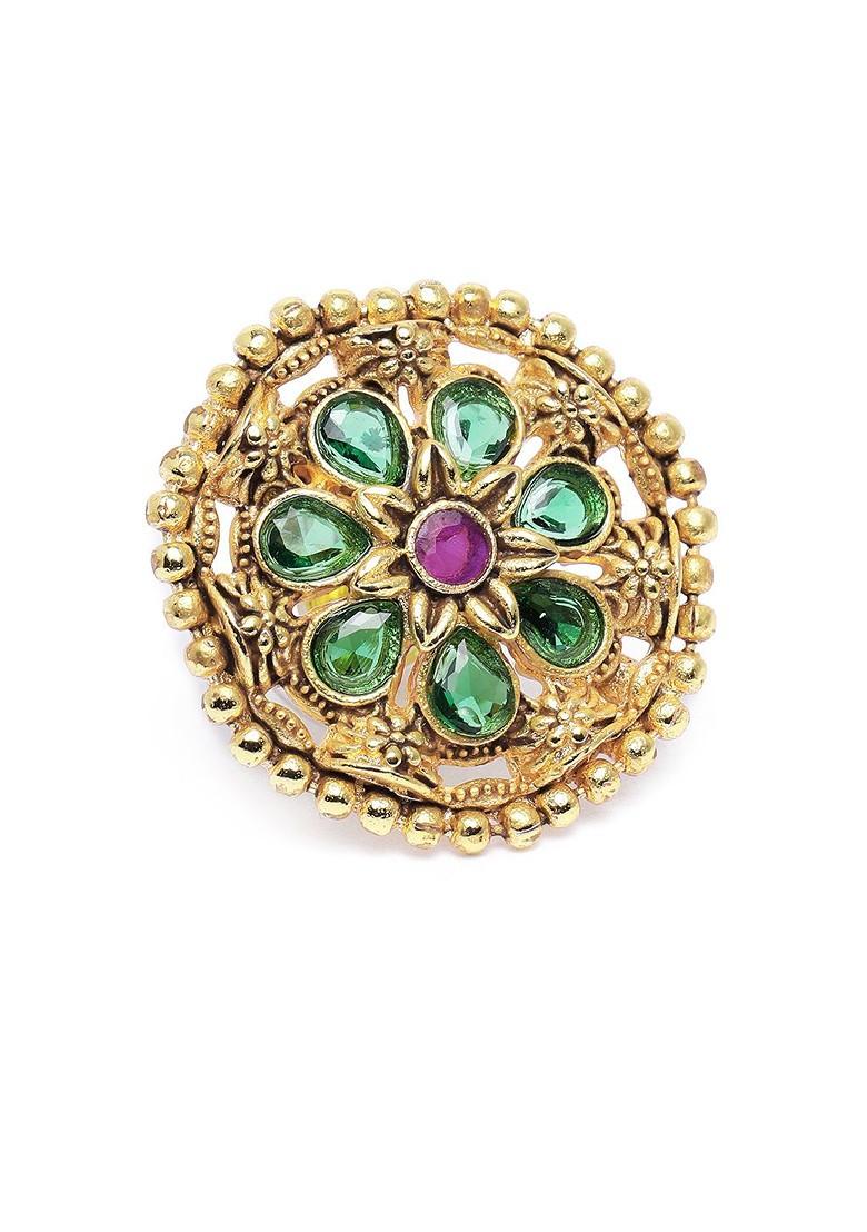 Gold Crystals Gold Plated Earrings