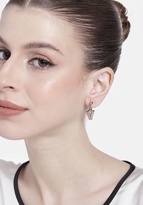 Rose Gold Crystals Gold Plated Earrings