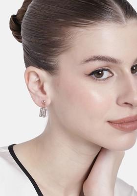 Rose Gold Crystals Gold Plated Earrings