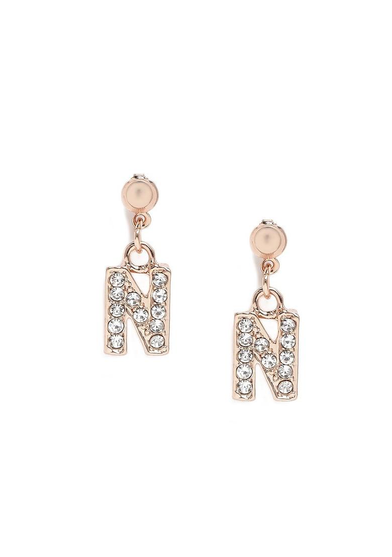 Rose Gold Crystals Gold Plated Earrings