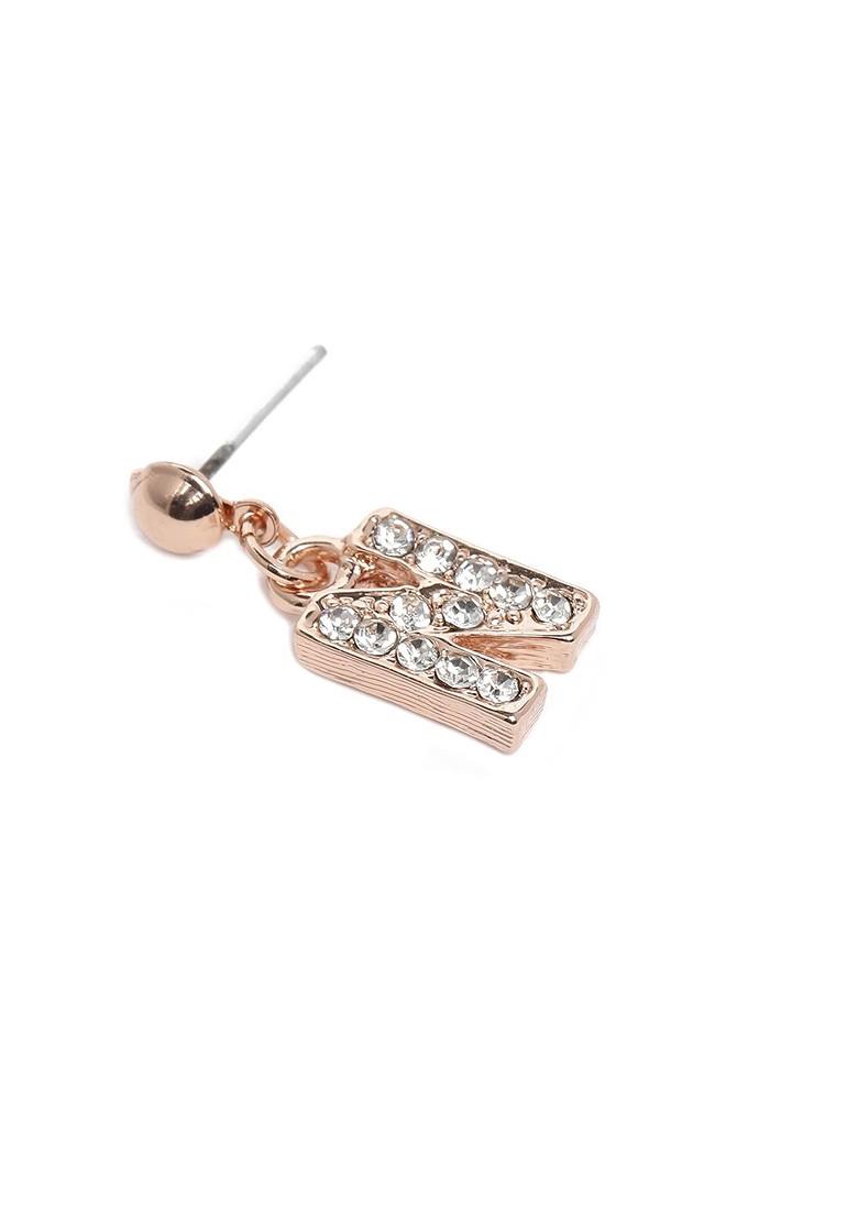 Rose Gold Crystals Gold Plated Earrings