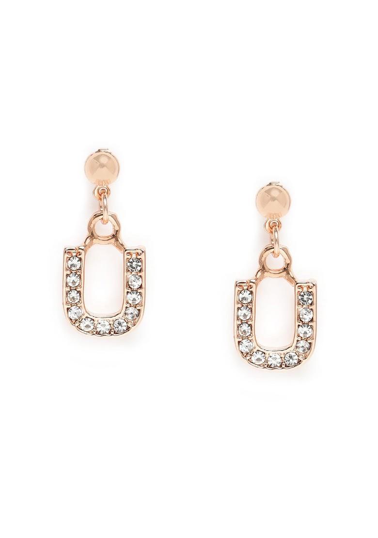 Rose Gold Crystals Gold Plated Earrings