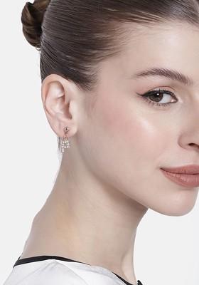 Rose Gold Crystals Gold Plated Earrings