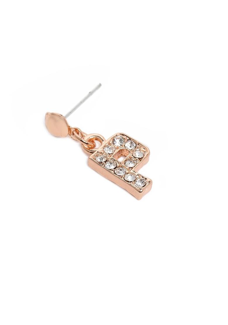 Rose Gold Crystals Gold Plated Earrings