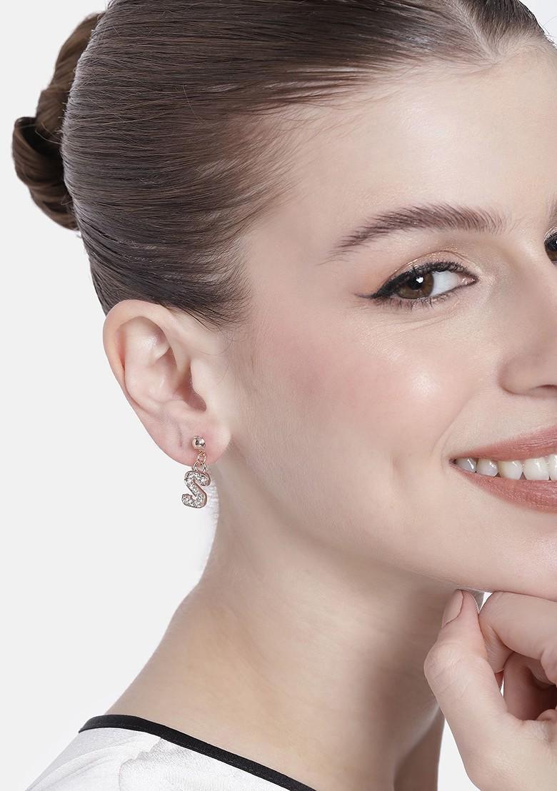 Rose Gold Crystals Gold Plated Earrings