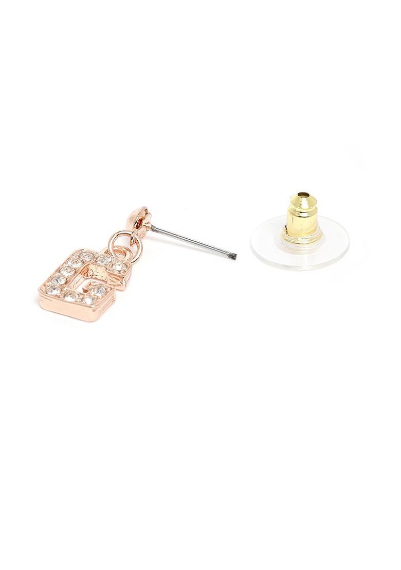 Rose Gold Crystals Gold Plated Earrings