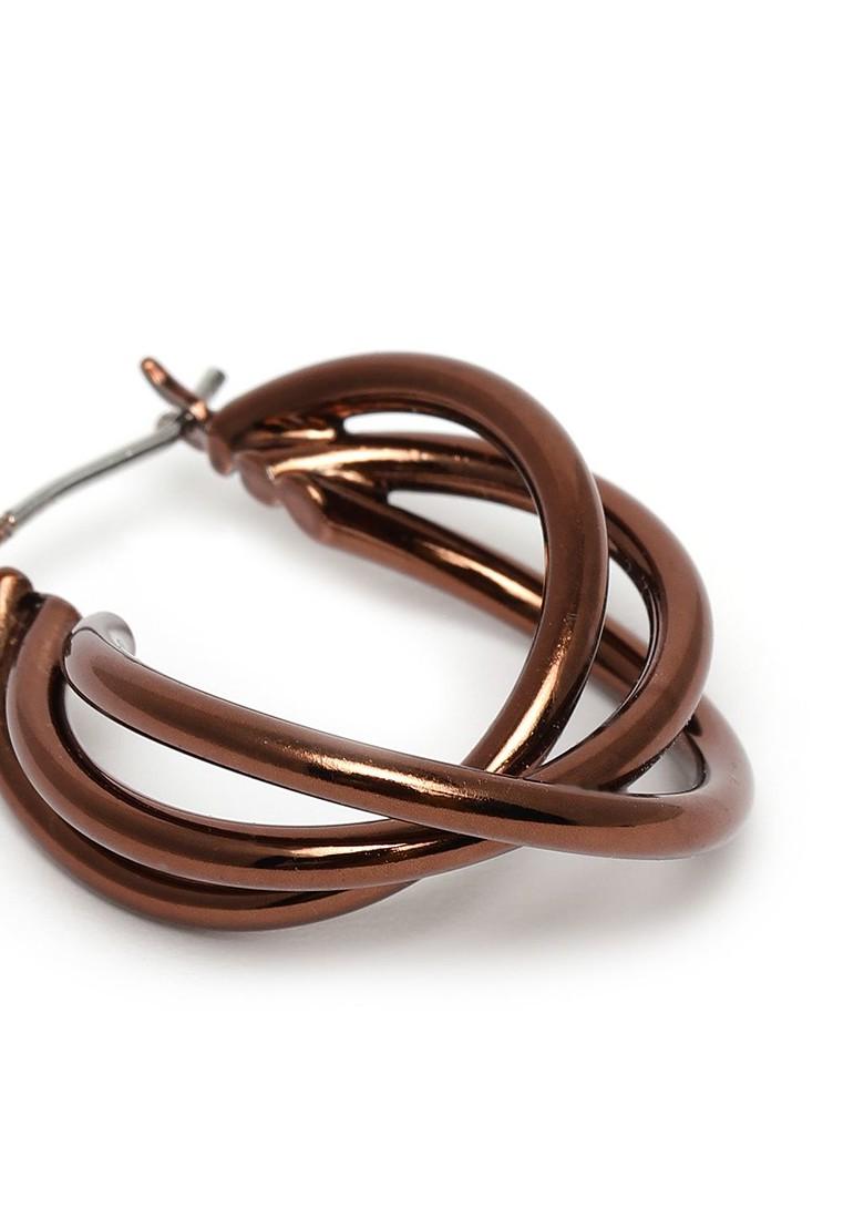 Brown Solid Jewellery Earrings