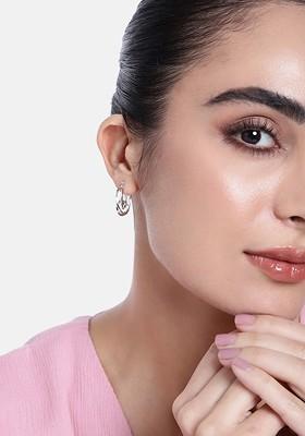 Silver Solid Rhodium Plated Earrings