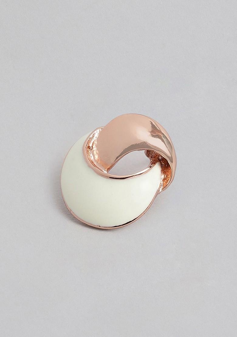 Rose Gold Studded Gold Plated Earrings