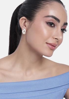 Rose Gold Studded Gold Plated Earrings