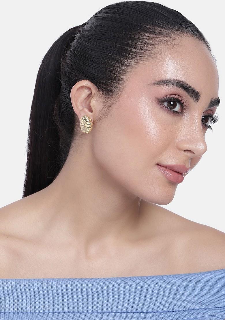 Gold Studded Gold Plated Earrings