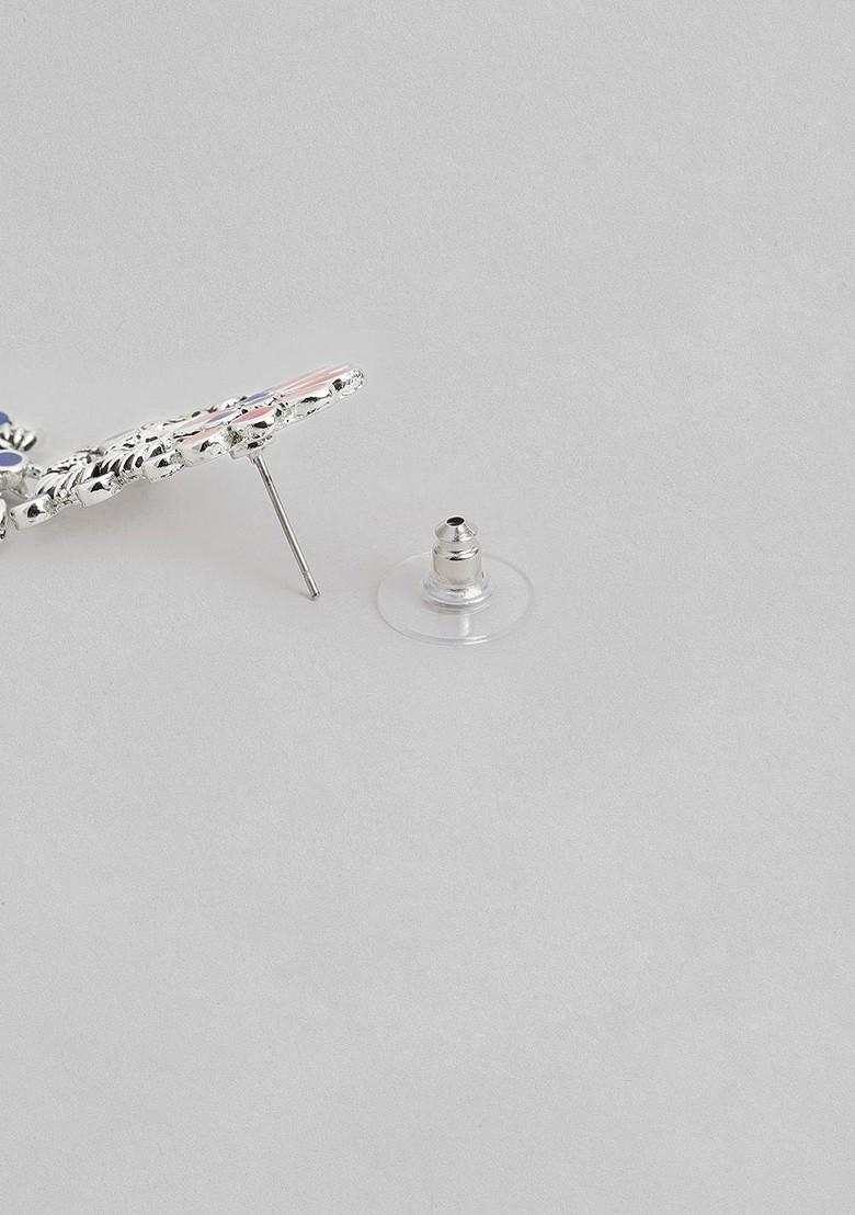 Silver Solid Rhodium Plated Earrings