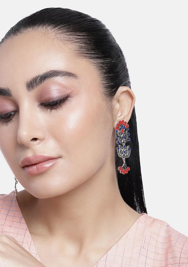 Silver Solid Rhodium Plated Earrings