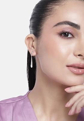 Silver Solid Rhodium Plated Earrings