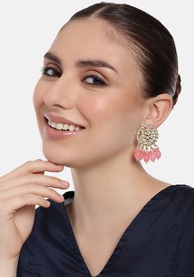 Gold Teardrop Shaped Gold Plated Earrings