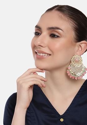 Gold Teardrop Shaped Gold Plated Earrings