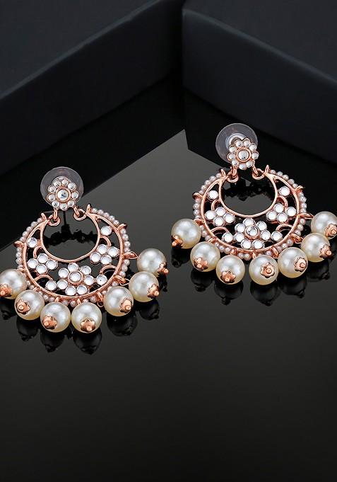 White Teardrop Shaped Jewellery Earrings