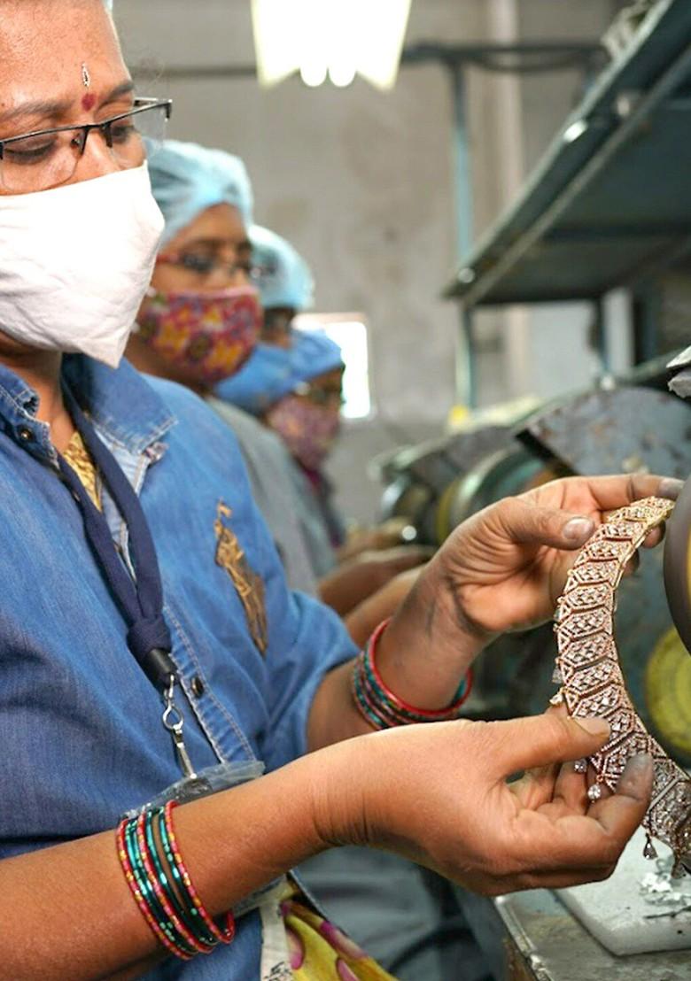 Rose Gold Crystals Gold Plated Earrings