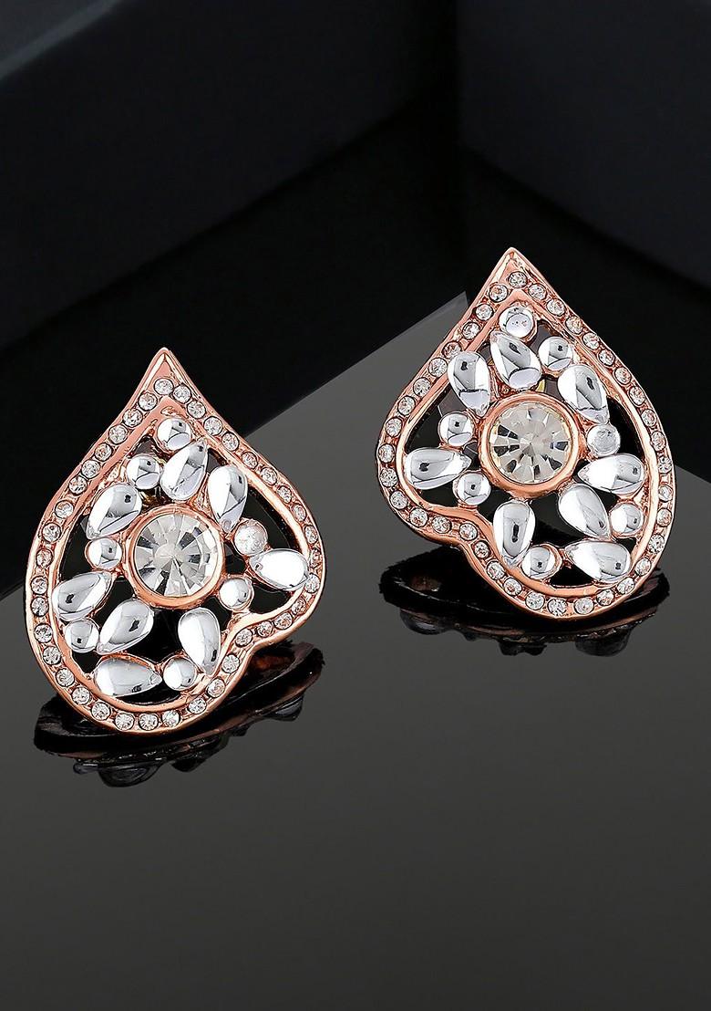 Rose Gold Leaf Gold Plated Earrings