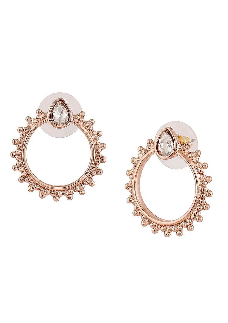 Rose Gold Studded Gold Plated Earrings