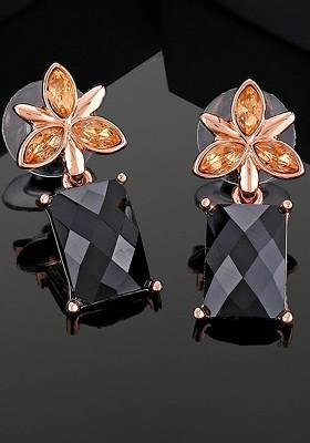 Rose Gold Studded Gold Plated Earrings